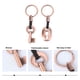 thumbnail image 5 of ColoMX 2 piezas de moda creativa pareja de cuero llavero llavero anillo llavero Key Lock regalo (bronce rojo), 5 of 8