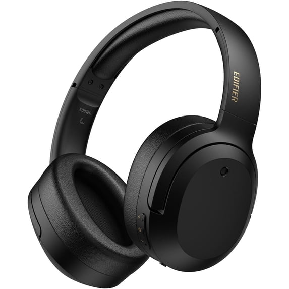 Restored Edifier W820NB Plus Hybrid Active Noise Cancelling Headphones - LDAC Codec - Hi-Res Audio Wireless & Wired - Fast Charge - 49H Playtime - Over Ear Bluetooth V5.2 Headphones- Black (Refurbished)