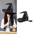 thumbnail image 2 of Halloween Wizard Costume Set Witch Hat Cape Claw Gloves Kids Adults Cosplay Party Attires Outfit Purple, 2 of 4
