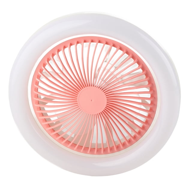 Ventilador de Lámparas LED, Modos Ajustables E27 Luz del Ventilador de Techo de 30W Pequeña 9.8 Pulgadas para Hábitación para Niños.