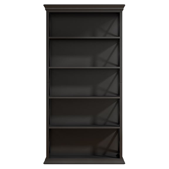 Canddidliike 6-Tier Bookshelf, 70.87" Etagere Metal and Wood Bookcase for Indoor, Black