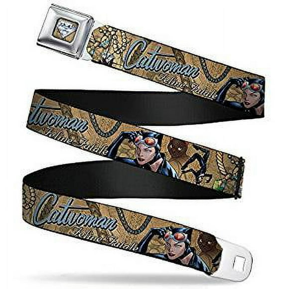 Seatbelt Belt - DC Comics - Cat Woman V.5 Adj 24-38' Mesh New cwg-wcw006