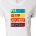 thumbnail image 4 of Inktastic Eat Sleep Jiu Jitsu Repeat Women's T-Shirt, 4 of 5
