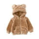 thumbnail image 5 of cálida con bolsillos, ropa de invierno, chaqueta con capucha gruesa, ropa para invierno, al aire libre, de niñas y niños , Marrón 120cm BLESIY Sudaderas con capucha de oso, 5 of 8
