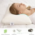 thumbnail image 3 of 100% Natural Talalay Premium Latex Pillow, No Memory Foam Chemicals, Helps Relieve Pressure, Perfect Package Best Gift with Removable Tencel Cover, 3 of 7