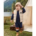 thumbnail image 6 of Toddler Baby Boy Clothes 2T Boys Fall Winter Outfits 3T Boys Long Sleeve Color-blocked Sweatshirt Pants 2PCS Clothing Set Dark Blue, 6 of 7