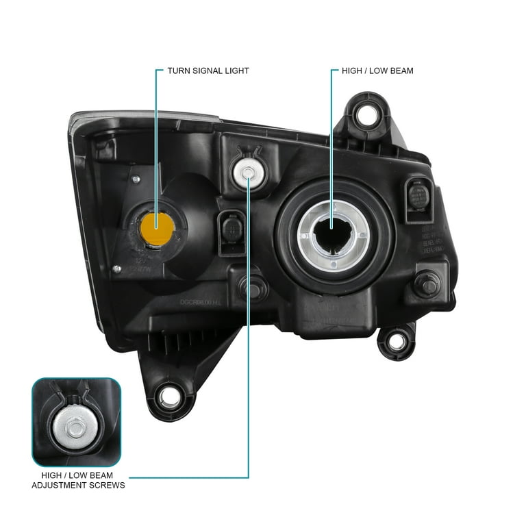 Spec-D Tuning Black Headlights Compatible with Dodge Grand Caravan