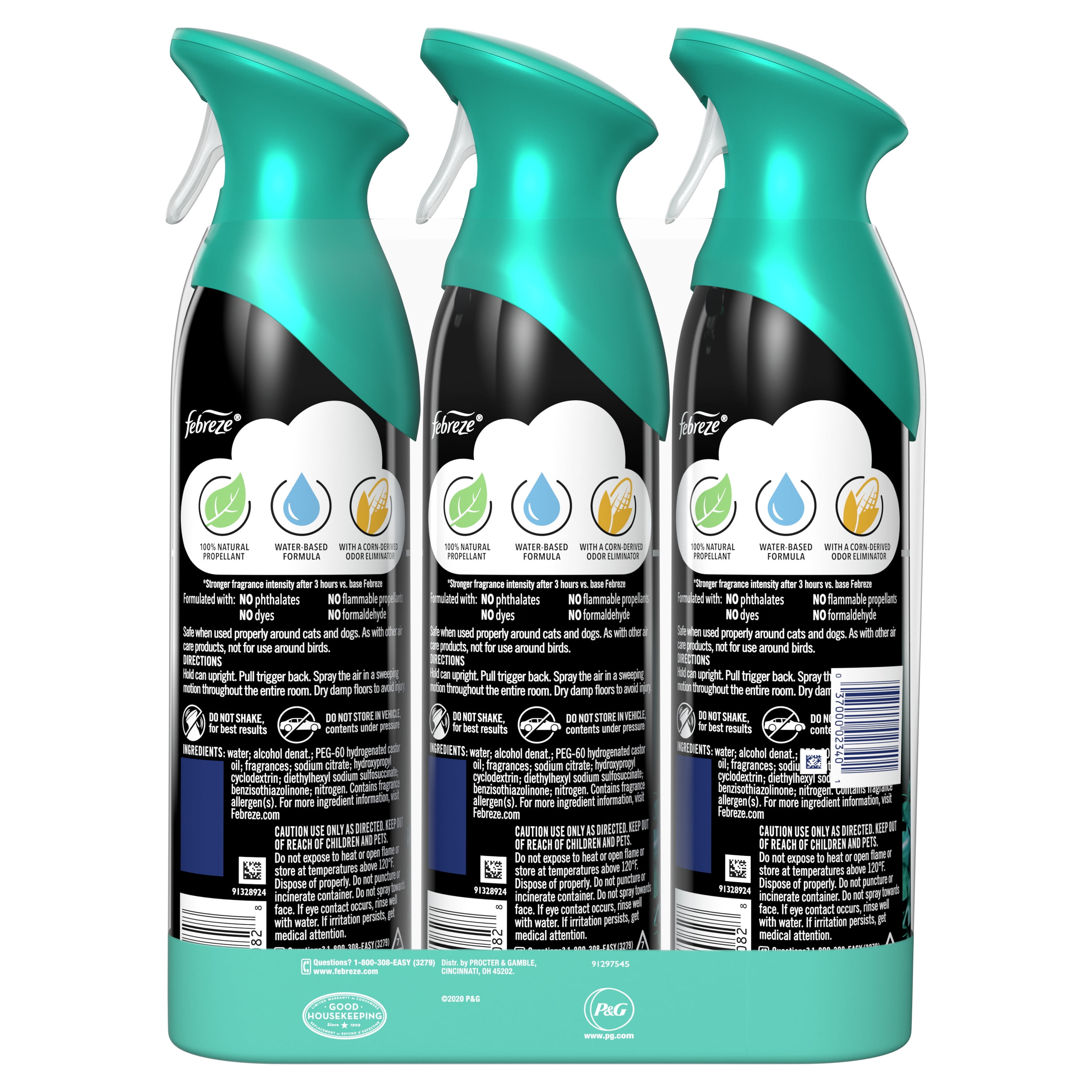 Febreze Unstopables Air Effects Odor-Fighting Air Freshener Fresh, 8.8 oz.  Aerosol Can, Pack of 2 