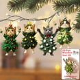 thumbnail image 6 of PPKVUFD 1PCS Christmas Cat in Christmas Tree Acrylic Hanging Ornament, Suitable for Keychain, Bag, Car Rearview Mirror Pendant, Used for Christmas Decoration, Adding Cute and Happy Atmosphere 2D Flat, 6 of 9