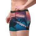 thumbnail image 5 of Salouo Sunshine Ocean Whale Print Men's Boxer Briefs,Breathable Underwear Elastic Waistband Briefs for Men -XX-Large, 5 of 8