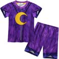 thumbnail image 2 of Disfraz de juego de criaturas sonrientes, ropa de verano para niños, traje deportivo de dibujos animados para niñas pequeñas, camiseta Catnap y pantalones cortos, conjuntos de 2 piezas, 2 of 4