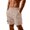 Khaki, variant on OSOLU Solid Color Men's Cozy Corduroy Shorts Comfortable Elastic Summer Daily Wear Lightweight Breathable Loose Fit Fashion Trendy Outfit Everyday Comfort Versatile Bottoms