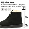 thumbnail image 4 of Knivor Winter Ankle Boots for Women Faux Suede Lace Up Faux Fur Lined Warm Non Slip Lightweight Short Snow Boots for Cold Weather Indoor Outdoor Daily Wear, 4 of 9