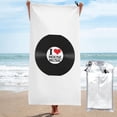 thumbnail image 1 of Toalla de playa con estampado de música house, de microfibra, suave, para desfiles, natación, yoga, para mujeres y hombres, 1 of 4