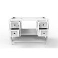 thumbnail image 6 of Modern 48" Alicia White Wood Vanity Base with Black Handles, 6 of 6