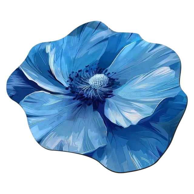PEONAVET Flower Rug 40x40cm Shaped Flower Diatom Pulp Carpet with QuickDrying and AntiSlip Features