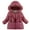 W-WWatermelon Red7, variant on SonxaHe Infant Girl' Puffer Coat Faux Fur Hood Warm Mid Length Outerwear Stylish Quilted Windproof Winter Coats Blue,Sized 18-24 M
