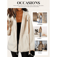 thumbnail image 6 of SHEWIN Womens Sherpa Jackets Fuzzy Hooded Zip Up Coats Casual Solid Long Sleeve Fleece Shacket Jacket Outerwear with Pockets, 6 of 8
