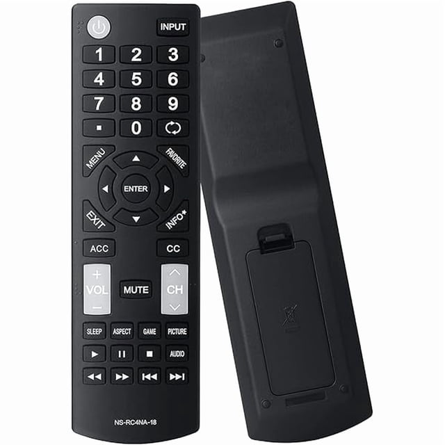 xixishop Replacement Insignia TV Remote NS-RC4NA-18, Universal Remote Control for All Insignia LED LCD HDTV Smart TVs, No Setup Needed, Durable Buttons, Lightweight Design