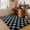 Black and gray, variant on Janvonne Fluffy Checkered Area Rugs for Bedroom,4x6ft Soft Non Skid Easy-care Shaggy Carpets for Living Room, Dorms,Children's Room,Home Decor Aesthetics,White and pink