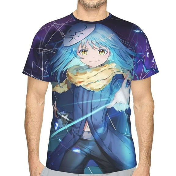 Unisex Adult I Got Reincarnated As A Slime T-Shirts, 3D Graphic Novelty Shirts Crewneck Short Sleeve Tees for Men Women