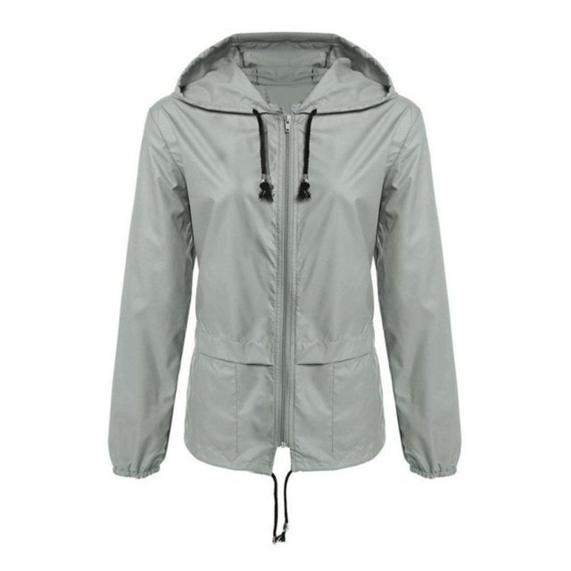 Bangus Imperméable pour Femme, Manteau de Pluie Léger à Capuche, Coupe-Vent avec Cordon de Serrage pour l'Extérieur