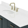 thumbnail image 5 of Ariel Cambridge 66 Inch Single Oval Sink Bathroom Vanity With Carrara White Quartz Countertop 1.5 Edge In Midnight Blue, 5 of 10