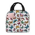 thumbnail image 1 of Fotbe Colorful Flying Butterflies Bolsa Térmica con Estampado y Forro de Aluminio Grueso Bolsa de Almuerzo con Bolsillo Frontal para Hombres y Mujeres, Ideal para Trabajo, Escuela, 1 of 8