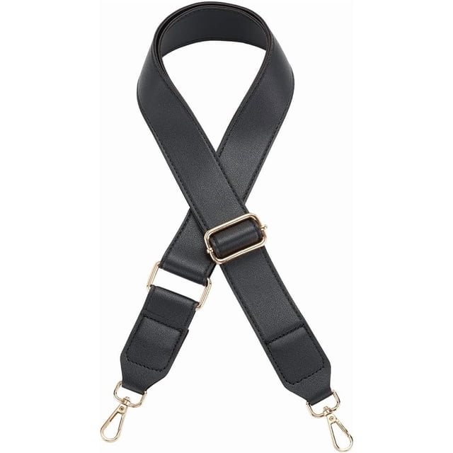Correa cruzada de 3,5 cm de ancho, correa ajustable de piel sintética negra para bolso de hombro de 84 a 140 cm, correa de repuesto para bolso de mano