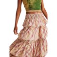 thumbnail image 4 of Txlixc Falda larga de mujer, flor / patrón de celosía Txlixc moda, 4 of 6