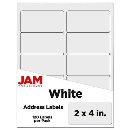 JAM Shipping Address Labels, Standard Mailing, 2 x 4, White, (Best Way To Make Address Labels)