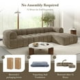 thumbnail image 5 of Christopher Knight Home Luxury 122" L-Shaped Sectional Sofa, Right-Facing Chaise Lounge, Espresso, 5 of 12