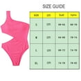 thumbnail image 7 of Women's Cutout Pink One Piece Swimsuit One Shoulder Swimwear Ribbed Monokini Bathing Suits, 7 of 7