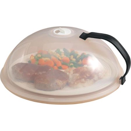 Miles Kimball Vented Microwave Cover with Handle - 10" Diameter x 4" High