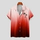 thumbnail image 3 of Mens Manga Corta Botón Abajo Camisas Botones Casuales Imprimir Blusa Turndown, Camisa de Poliéster para la Fiesta, los Negocios Y el Uso Casual Diario, 3 of 5