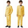 thumbnail image 4 of ETHAN Toddler Boys Wedding Suit Yellow Suspender Formal Kids Suit Jacket Easter Suits for Boys Size 12, 4 of 6