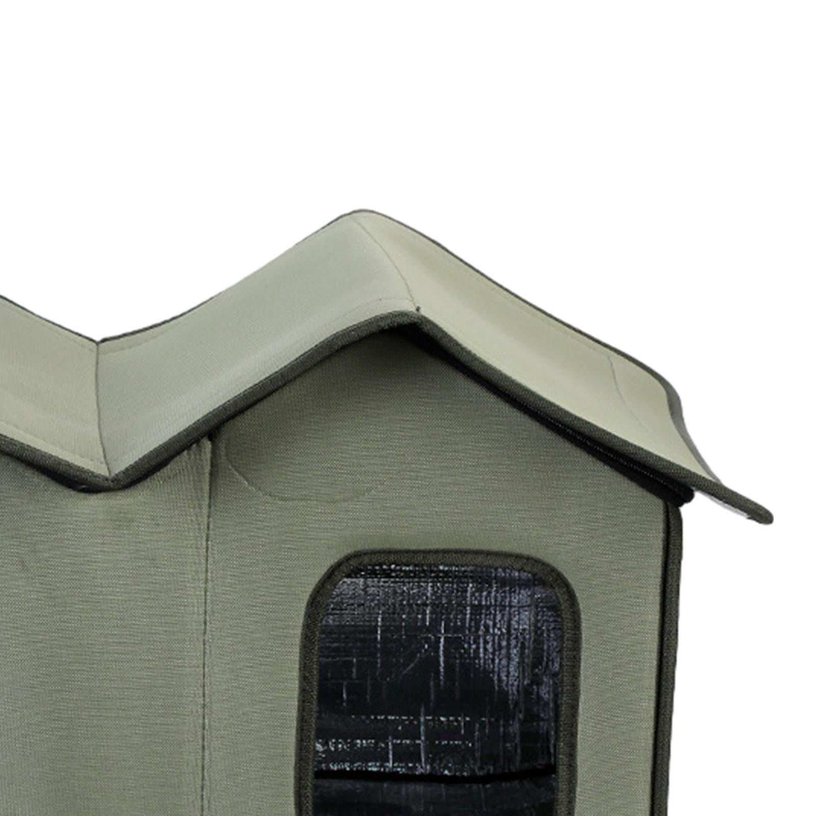 Gazechimp Outdoor Cat House,Weatherproof Pet Dogs Shelter, Feral Cats House Warm Oxford Cloth  Insulated Dog House Sleeping Cave Nest for Winter Garden Backyard Courtyard, Green