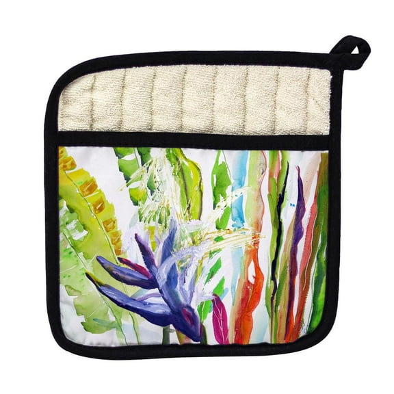 Betsy Drake Interiors Abstract Bird of Paradise Pot Holder