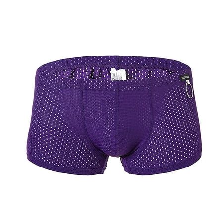 

DNDKILG Breathable Male Briefs for Men Soft Stretch Trunks Pouch Comfort Underwear Purple 2XL