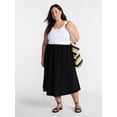 thumbnail image 2 of Terra & Sky Women’s Plus A Line Midi Skirt, Sizes 0X-5X, 2 of 5