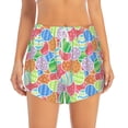 thumbnail image 2 of Wukai easter eggs Print Women' double-layer Shorts for Athletic Gym Running Shorts with Phone Pockets-XX-Large, 2 of 7