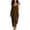 Brown, variant on Cotton Maxi Dresses for Women Solid Sleeveless Crew Neck Dress Boho Loose FLowy Side Pockets Casual Summer Vacation Long Dress