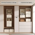 thumbnail image 2 of Organizador de armario colgante Vailando con 6 estantes y 3 cajones, color beige, 2 of 9