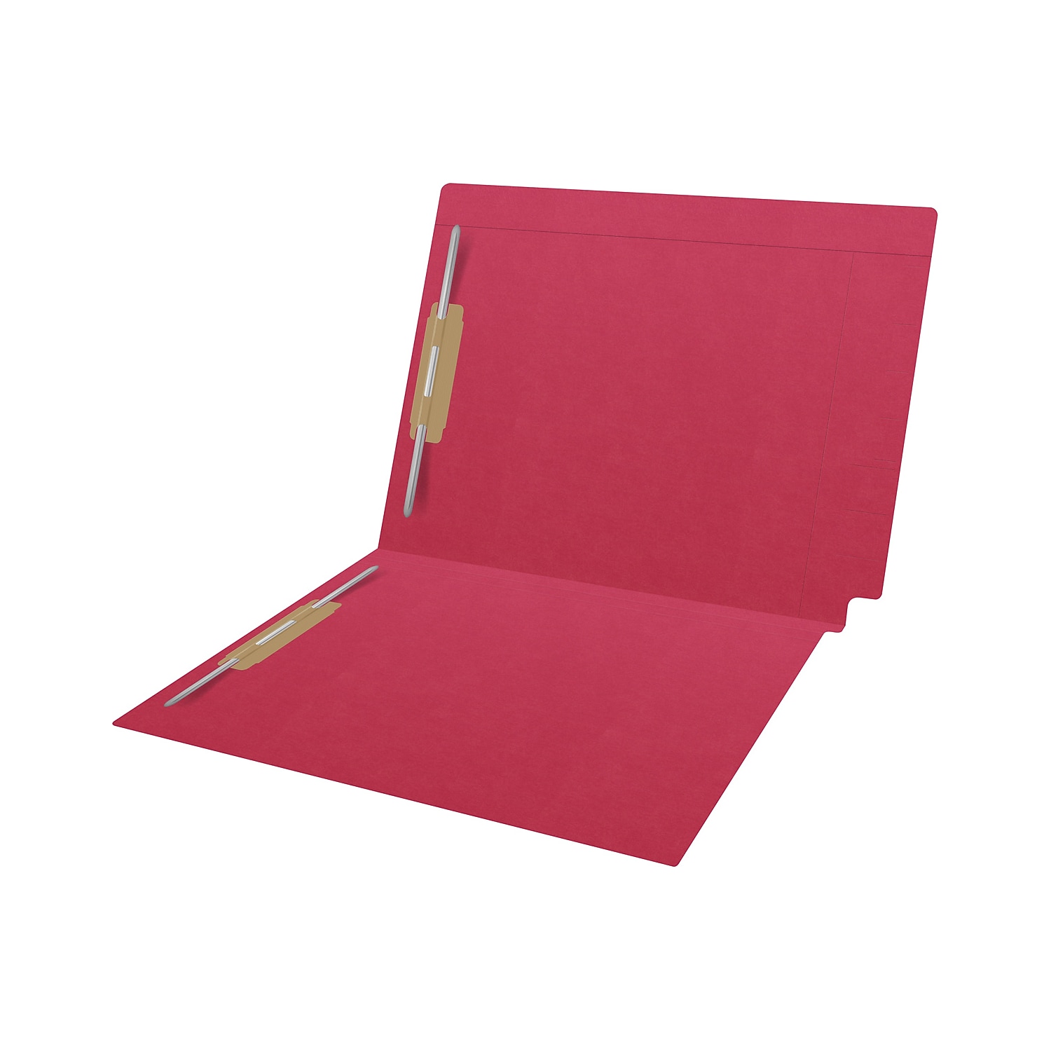 Medical Arts Press Kardex Match Reinforced End Tab File Folder Straight Cut Letter Size Red 50/Box
