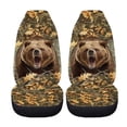 thumbnail image 4 of Jeiento Car Front Seat Covers Car Seat Covers Front Seats Only Stretch Polyester Fabric Cover Interior Automotive Accessory Fit for Most Cars Gifts for Women Men, Camo Hunting Bear Design, 4 of 7