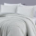 thumbnail image 3 of Chezmoi Collection 3-Piece Embossed Velvet Comforter Set King Size, Gray - Soft Plush Velvet Bedding Set with 2 Pillow Shams for All Seasons with Washed Microfiber Reverse, 3 of 9