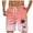 Light Pink, variant on Swimming Trunks For Men's, Knee Length Long with Inner Swimming Shorts Drawstring Elastic Waist Beach Shorts With Printed Casual Soft