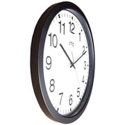 Infinity Instruments Obsidian Black Transitional Analog Display Wall Clock