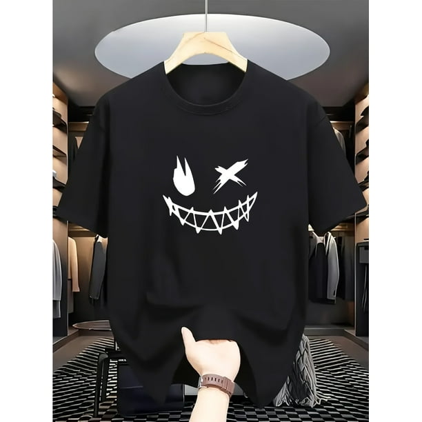 Camiseta informal de manga corta para adolescentes, cuello redondo y manga corta, elástica, para verano | Regalo ideal para niños pequeños