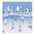 thumbnail image 3 of Ambesonne Cartoon Shower Curtain, Winter at Woods Animals, 69"Wx70"L, Multicolor, 3 of 5
